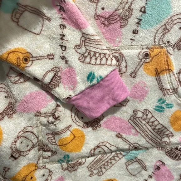 WARNER BROS Girls' Friends Pull Over Hooded Dorm Sleepwear Night Gown - Picture 5 of 6